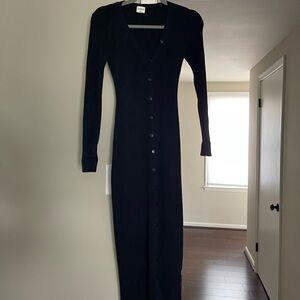 Black Knit Maxi Dress